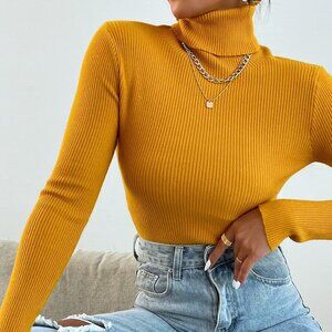 UNIQLO 100% Merino Wool Ribbed Turtleneck